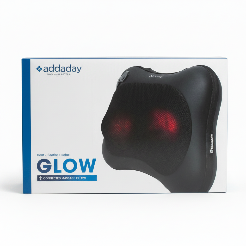 Addaday Pro Wireless Deep Tissue Massage Pillow with Heat